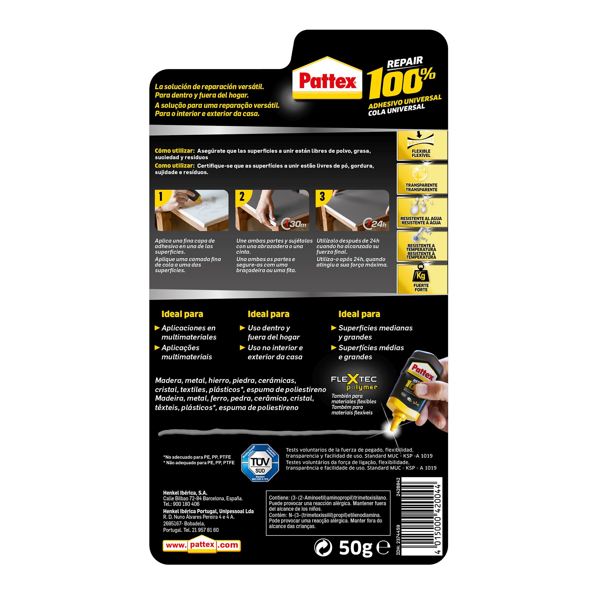 Pattex 100% Botella Bl  50 gr